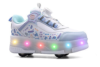 Miniyo Kids 840 Filet Cilt Patenli - Beyaz/B.Mavi/Lila - Miniyo Kids