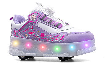 Miniyo Kids 840 Filet Cilt Patenli - Beyaz/Lila - Miniyo Kids