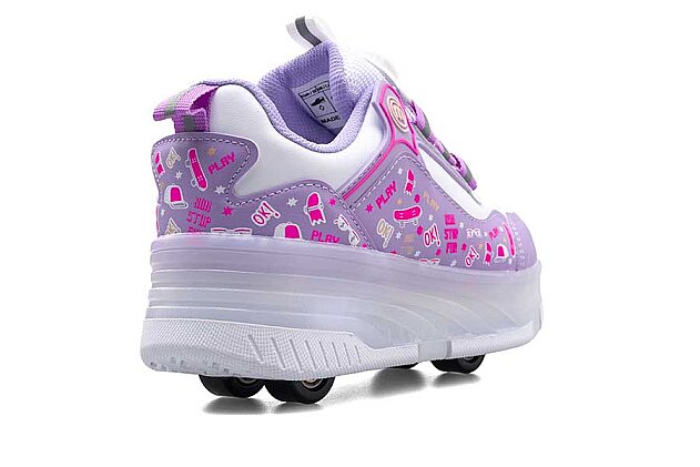 Miniyo Kids 840 Filet Cilt Patenli - Beyaz/Lila - 3