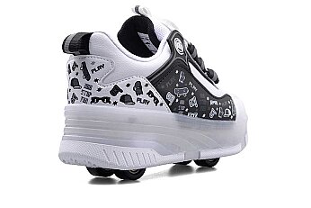 Miniyo Kids 840 Filet Cilt Patenli - Beyaz/Siyah - 3