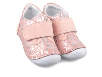 Momy 108 Bebe İlkadım Deri - Gümüş/Simli - Momy