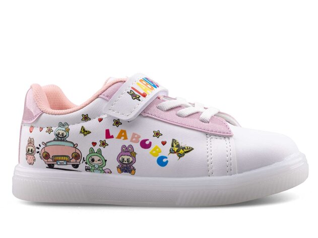 Nano Kids 2025 Patik Cilt Işıklı - Beyaz/Pudra - 1