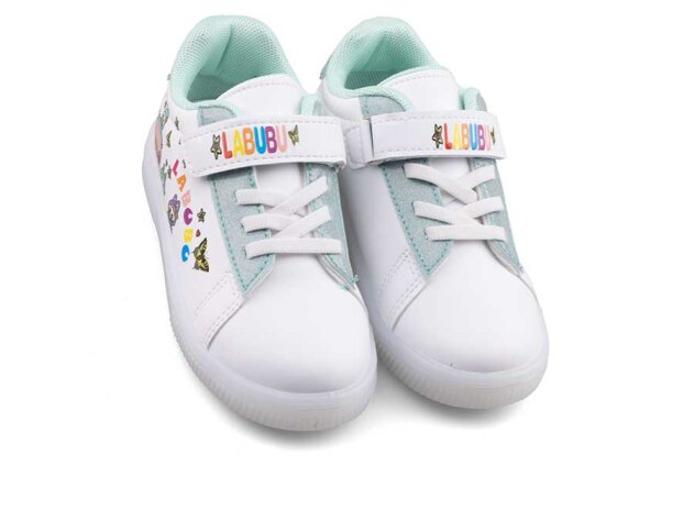 Nano Kids 2025 Patik Cilt Işıklı - Beyaz/Su Yeşili - 2