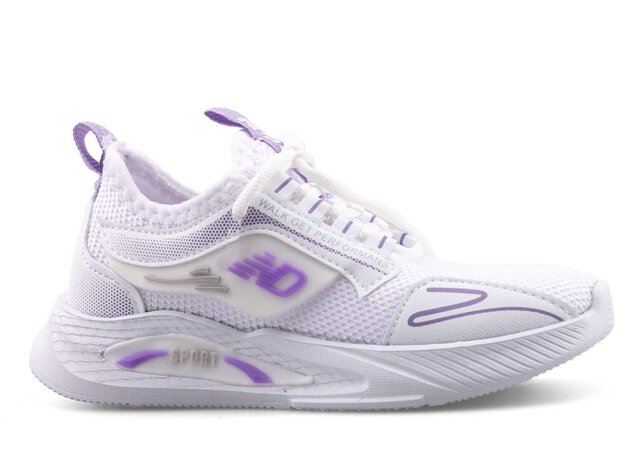 Ndrops 025 Patik Triko Aqua - Beyaz/Lila - 1