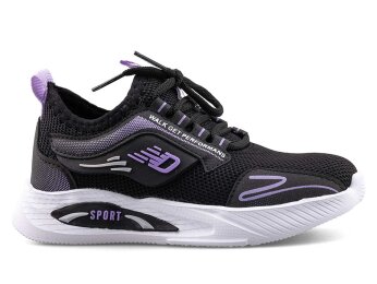 Ndrops 025 Patik Triko Aqua - Siyah/Lila - N Drops