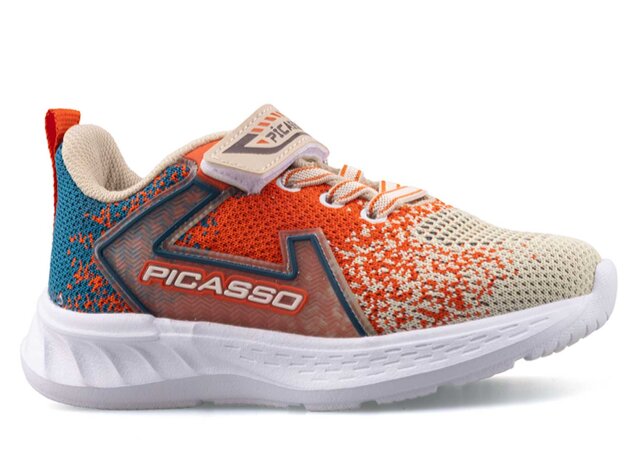 Picasso 228 Patik Triko - Bej/Kiremit/Petrol Mavi - 1