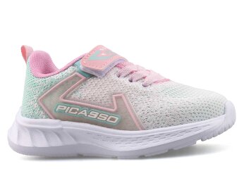 Picasso 328 Filet Triko - Beyaz/Pembe/Su Yeşili - 1