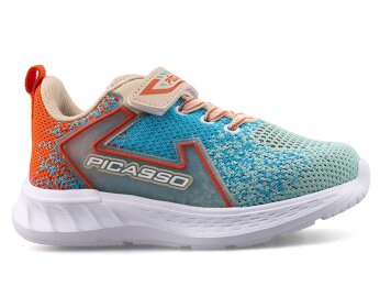 Picasso 328 Filet Triko - Su Yeşili/Mavi/Kiremit - 1