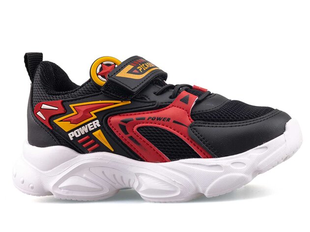 Picasso Kids 226 Patik Anrk - Siyah/Kırmızı - 1