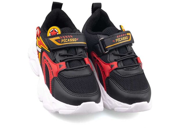 Picasso Kids 226 Patik Anrk - Siyah/Kırmızı - 2
