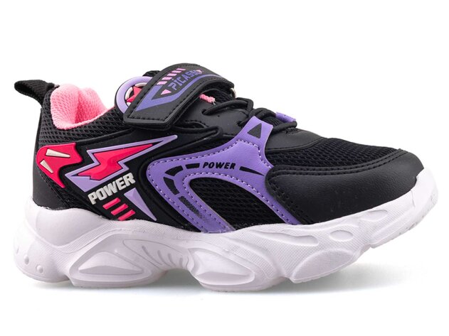 Picasso Kids 226 Patik Anrk - Siyah/Lila - 1