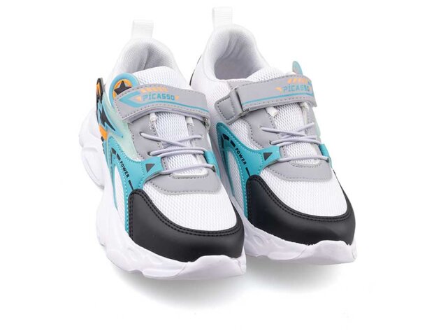 Picasso Kids 326 Filet Anrk - Beyaz/Turkuaz/Siyah - 2