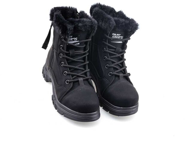 Polact 24072 Filet Bot Kürklü - Nubuk/Siyah - 6