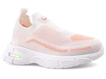 Sempaty 300 Patik Triko Işıklı - Beyaz/Oranj - Sempaty