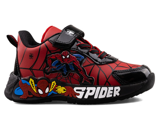 Spider 836 Patik Cilt Işıklı - Kırmızı/Siyah - 1