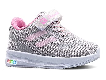 Spido 018 Patik Triko Işıklı - Buz/Pembe - 1