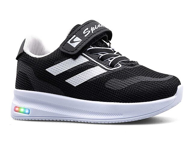 Spido 018 Patik Triko Işıklı - Siyah/Beyaz - 1