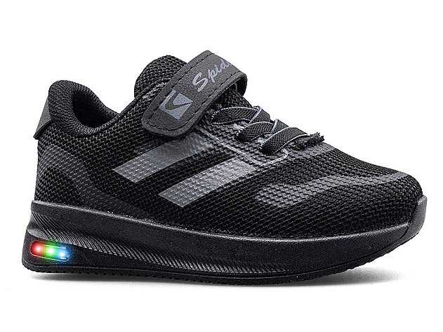 Spido 018 Patik Triko Işıklı - Siyah/Füme - 1