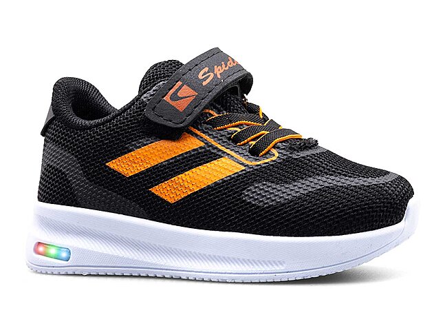 Spido 018 Patik Triko Işıklı - Siyah/Oranj - 1