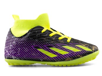 Sportaç 102 Filet Halısaha Çoraplı - Siyah/Sarı/Mor - 1