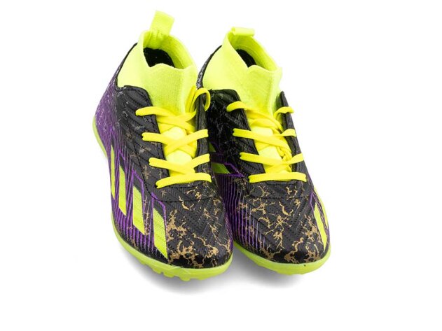 Sportaç 102 Filet Halısaha Çoraplı - Siyah/Sarı/Mor - 2