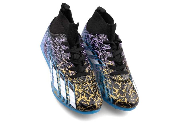 Sportaç 102 Garson Halısaha Çoraplı - Rugan/Siyah/Beyaz/Mavi - 2