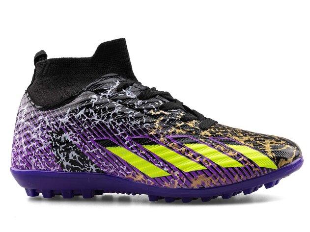 Sportaç 102 Garson Halısaha Çoraplı - Rugan/Siyah/Mor Sarı - 1