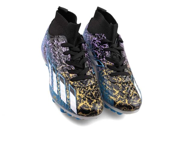 Sportaç 102 Garson Krampon Çoraplı - Rugan/Siyah/Beyaz/Mavi - 2