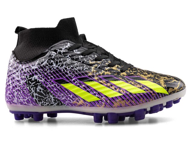 Sportaç 102 Garson Krampon Çoraplı - Rugan/Siyah/Mor Sarı - 1