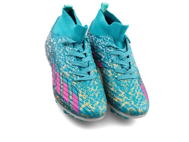 Sportaç 102 Garson Krampon Çoraplı - Turkuaz/Fuşya/Siyah - 2