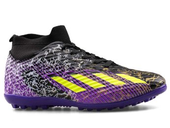 Sportaç 102 Merdane Halısaha Çoraplı - Rugan/Siyah/Mor Sarı - 1