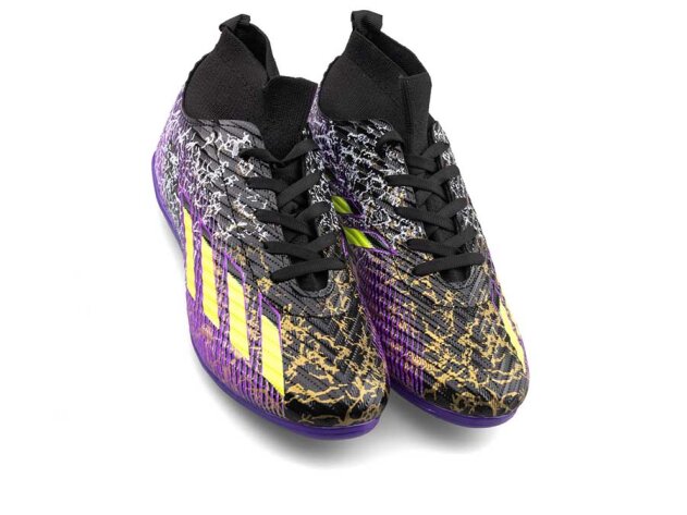 Sportaç 102 Merdane Halısaha Çoraplı - Rugan/Siyah/Mor Sarı - 2