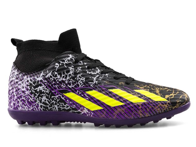 Sportaç 102 Merdane Halısaha Çoraplı - Siyah/Sarı/Mor - 1