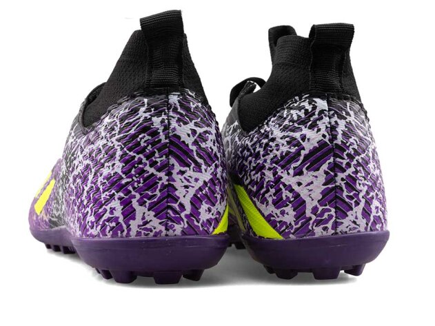 Sportaç 102 Merdane Halısaha Çoraplı - Siyah/Sarı/Mor - 3