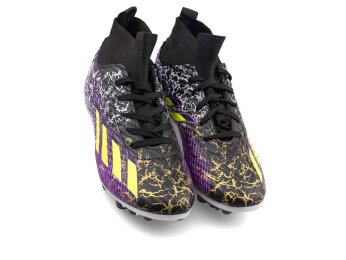 Sportaç 102 Merdane Krampon Çoraplı - Siyah/Sarı/Mor - 2