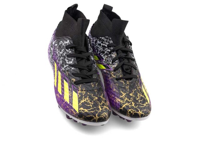 Sportaç 102 Merdane Krampon Çoraplı - Siyah/Sarı/Mor - 2