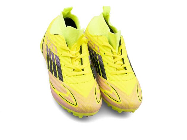 Sportaç 103 Filet Krampon Çoraplı - Sarı/Siyah/Lila - 2