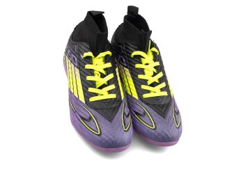 Sportaç 103 Merdane Halısaha Çoraplı - Siyah/Sarı/Lila - 2