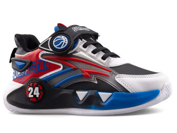 Süperstar 024 Patik Cilt - 1 Beyaz/Kırmızı/Sax - 1