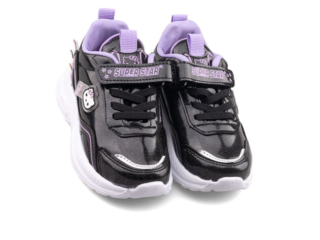 Superstar 1907 Patik Cilt Işıklı - 16 Siyah/Lila/Rugan - 2