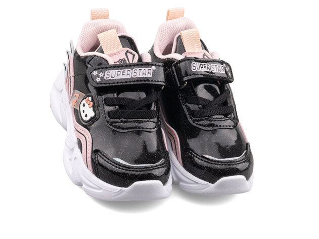 Superstar 305 Bebe Cilt Işıklı - 14 Siyah/Pudra/Rugan - 2