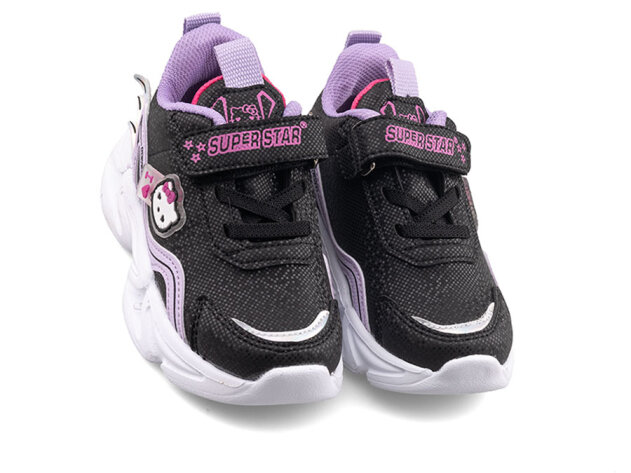 Superstar 305 Bebe Cilt Işıklı - 6 Siyah/Lila/Fuji - 2