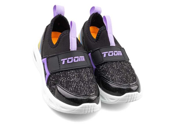 Toom 135 Patik Anrk Işıklı Aqua - Simli/Siyah/Lila - 2