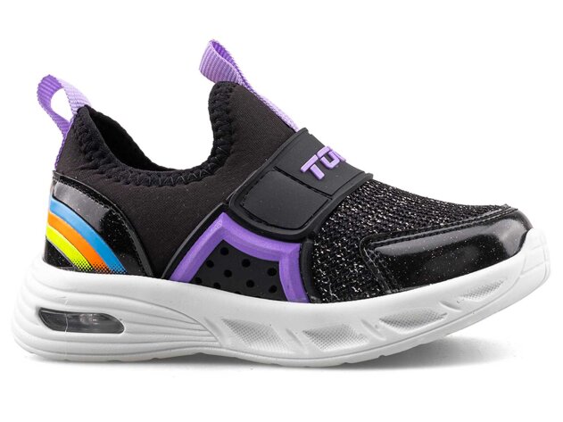 Toom 135 Patik Anrk Işıklı Aqua - Simli/Siyah/Lila - 1