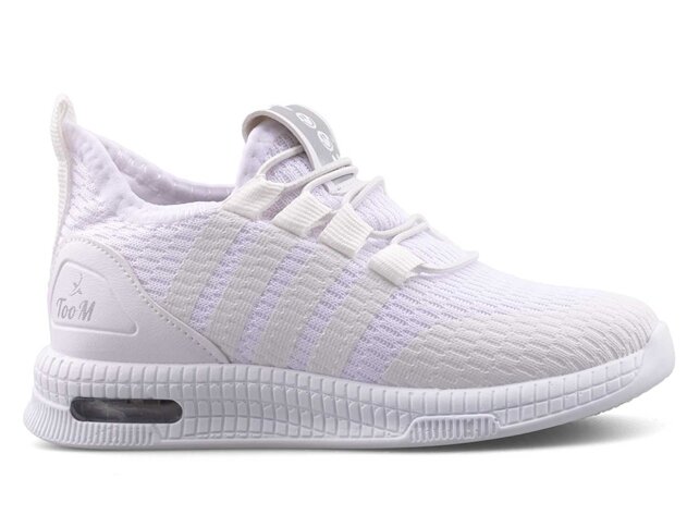 Toom T3434 Patik Triko Işıklı - Beyaz/Gümüş - 1