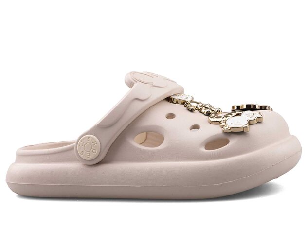 Twingo 202 Patik Terlik Taşlı (POŞETLİ) - Ekru - 1