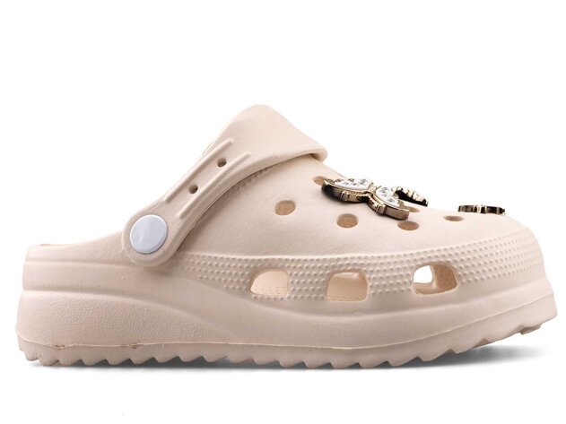 Twingo 205 Filet Terlik Taşlı - Ekru - 1