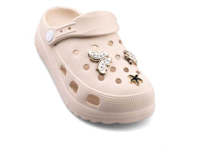 Twingo 205 Filet Terlik Taşlı - Ekru - 2