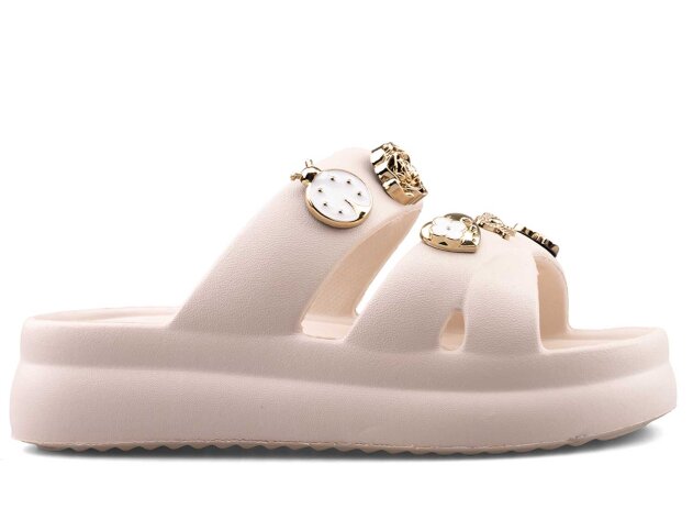 Twingo 510 Zenne Terlik Taşlı - Ekru - 1