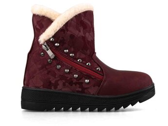 Twingo 6411 Filet Bot Kürklü - Bordo - 1